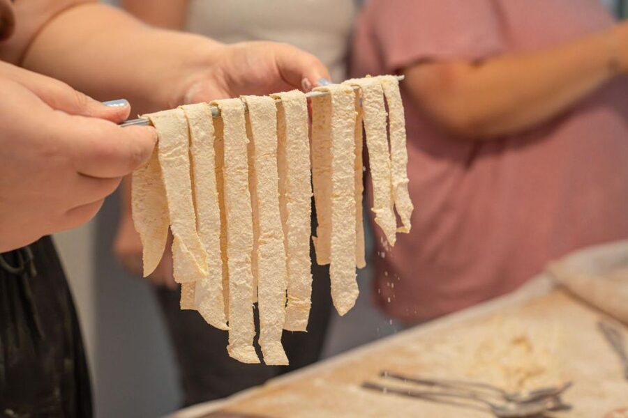 Bologna: Traditional Bolognese Pasta Making with Meal - Meeting point on Via Lincoln: easy to miss if you arrive late