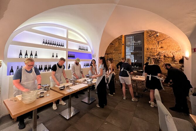 Palermo: Pasta and Tiramisu Small Group Cooking Class with Wine - Prosecco, wine pairing, and eating where you cooked