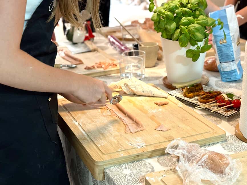 Valencia: Fresh Pasta Workshop with Lunch/Dinner in the Center - Making dough by hand: the skill you can actually repeat