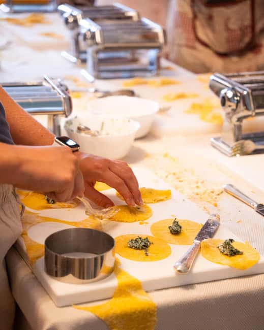 Verona Arena: The ORIGINAL Fresh Pasta and Tiramisu Cooking Class with wine - Welcome Prosecco and the kitchen that feels like work (in a good way)